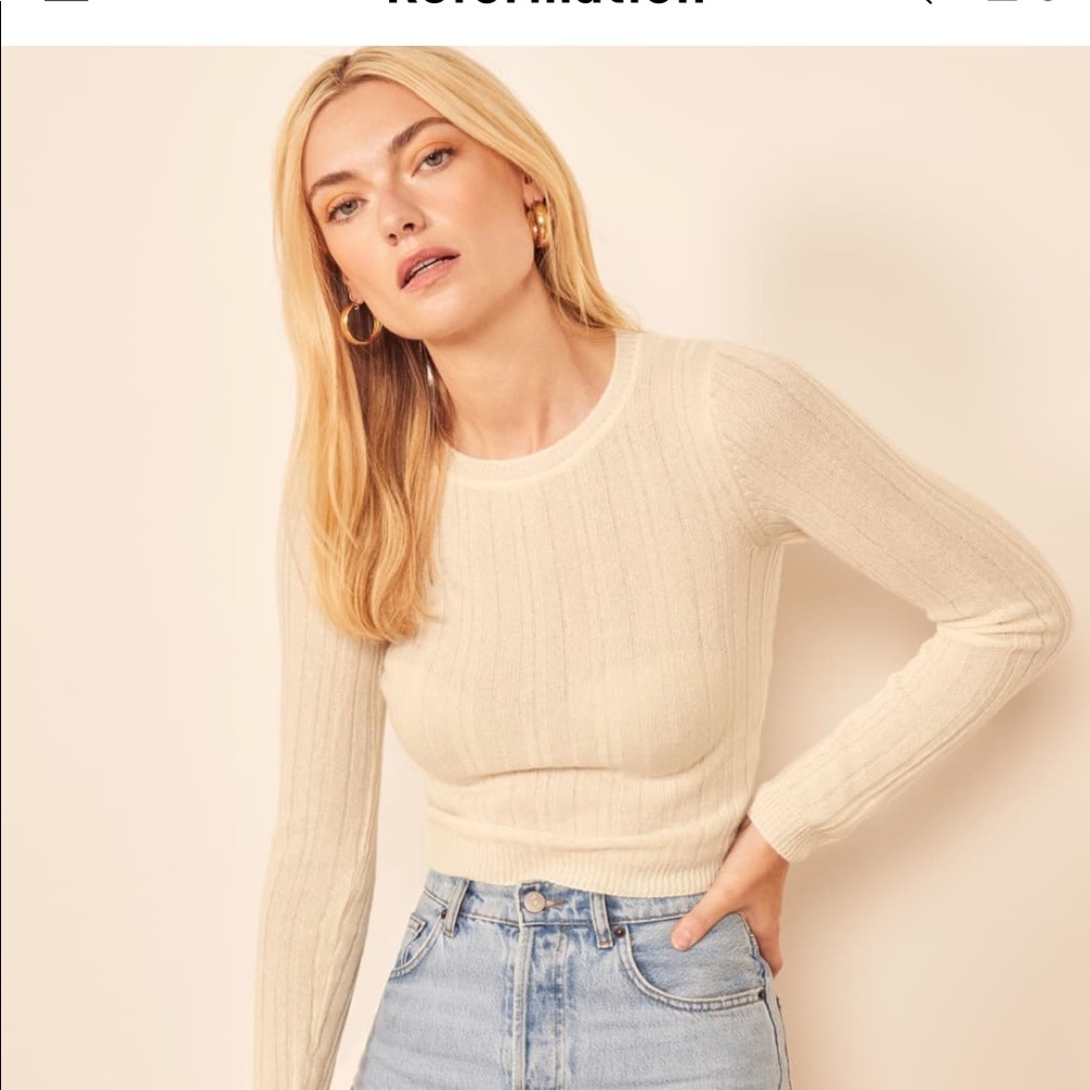 Cropped Cashmere Crew